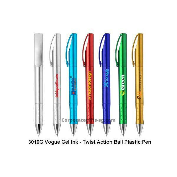 3010G Vogue - Push Action Ball Plastic Pen - Gel ink, Promotional Gifts, Promotional Gift, Singapore